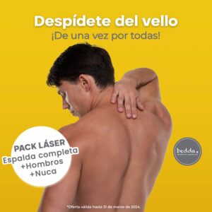 oferta marzo depilacion laser espalda completa hombros nuca hombre