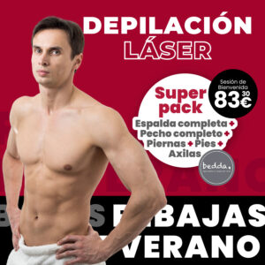 oferta julio depilacion laser espalda completa pecho piernas pies axilas hombre