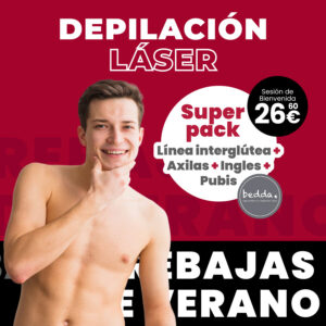 oferta julio depilacion laser interglutea axilas ingles pubis hombre