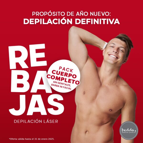 oferta de enero depilacion laser cuerpo completo hombre