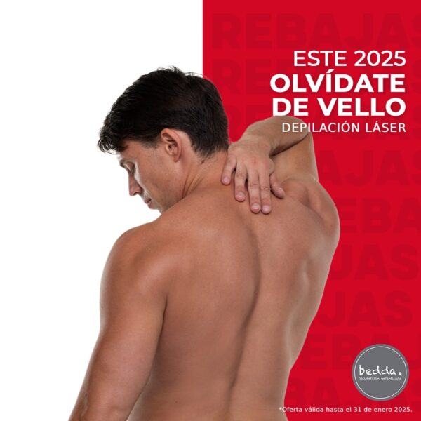 oferta de enero depilacion laser espalda brazos hombre