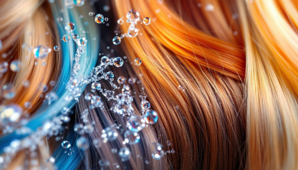 agua sobre pelo