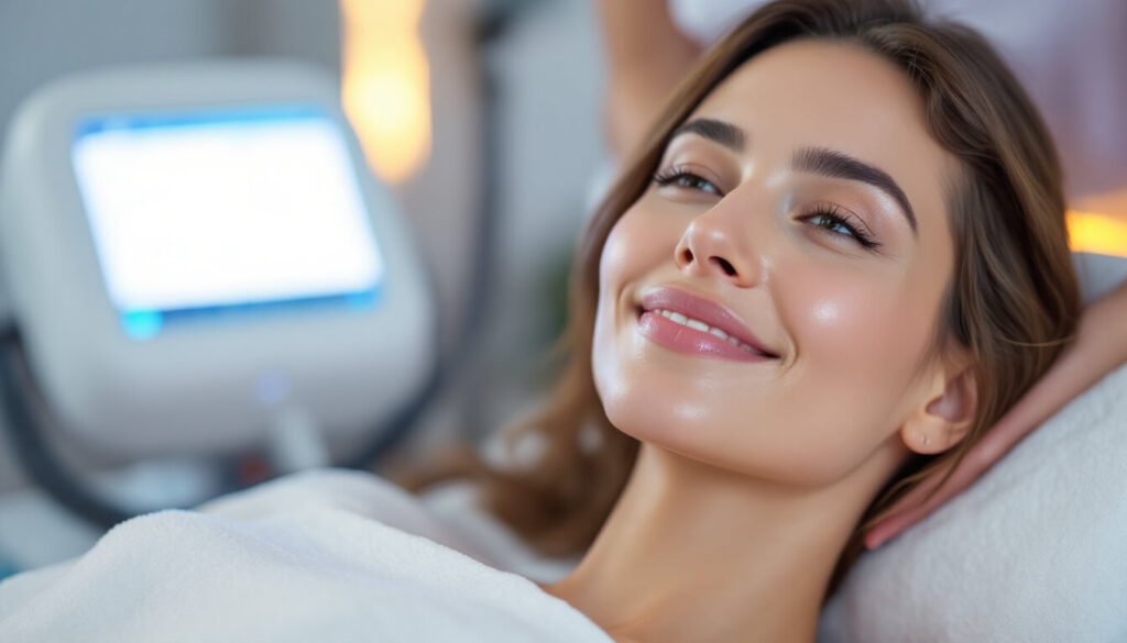 mujer sonriendo